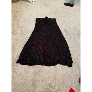 Elegant Black Polka Dot Skirt